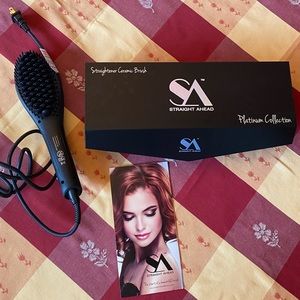 Straightener ceramic brush